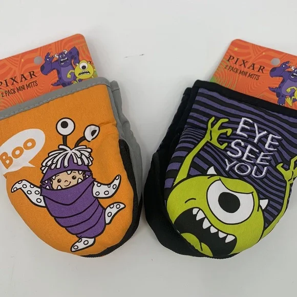 NWT Disney Halloween Pixar 2 mini mitts Monsters Inc - Picture 1 of 3